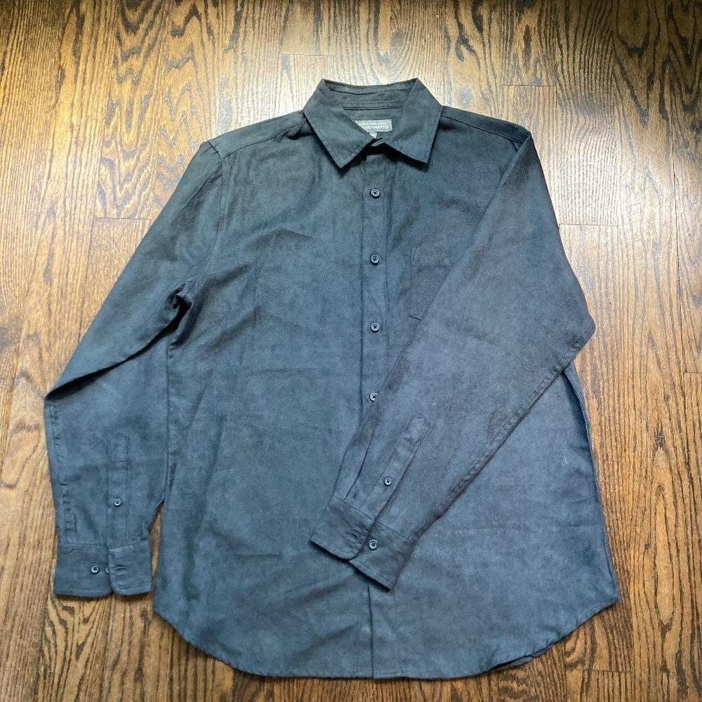 Denver HayeS Classic for Mens dress shirt. size M/ CHARCOAL